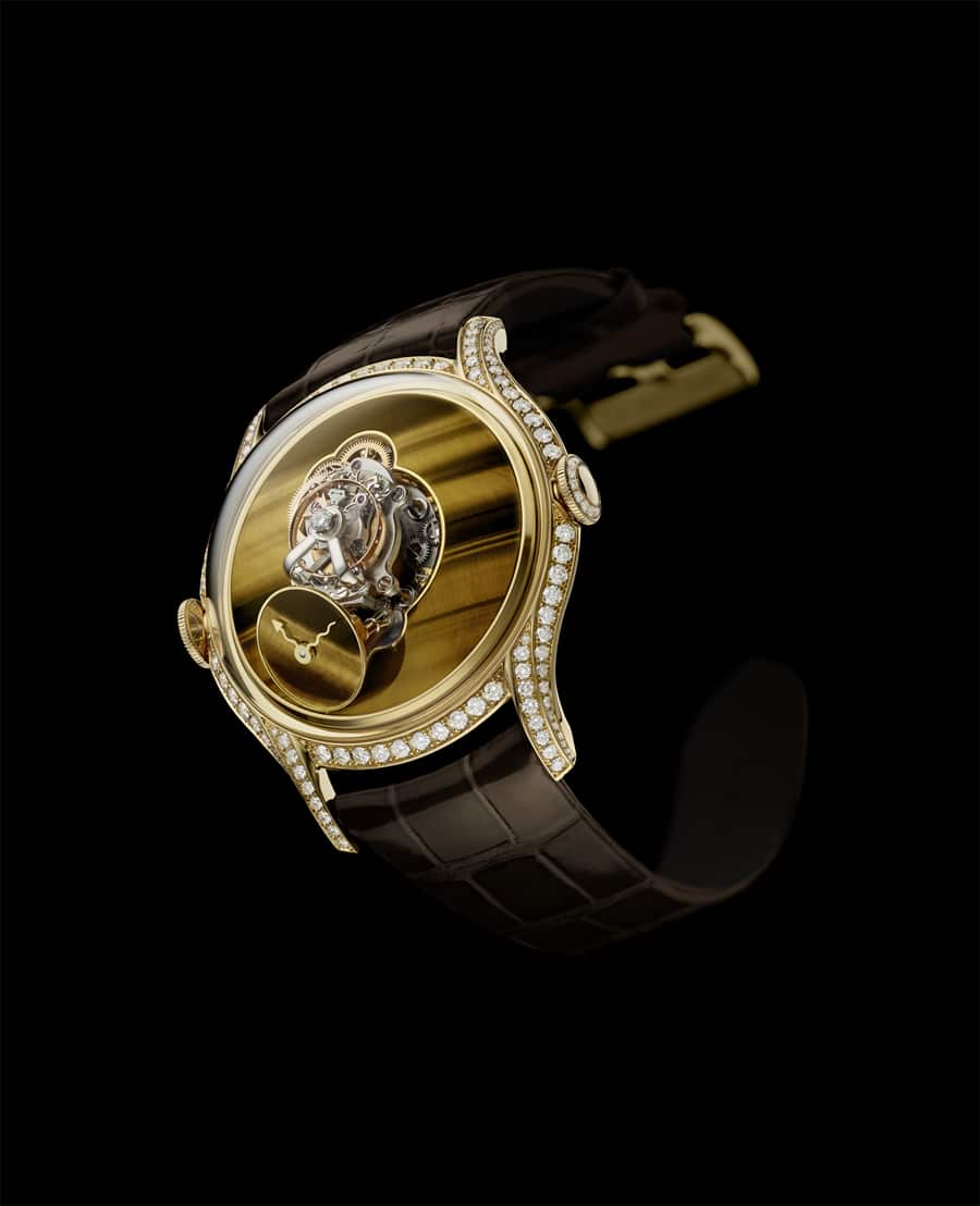 MB&F LM FlyingT ‘Tiger Eye’ Watch- Yellow Gold/Titanium