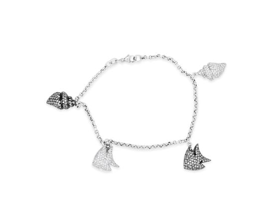 Fish Charm Diamond Bracelet