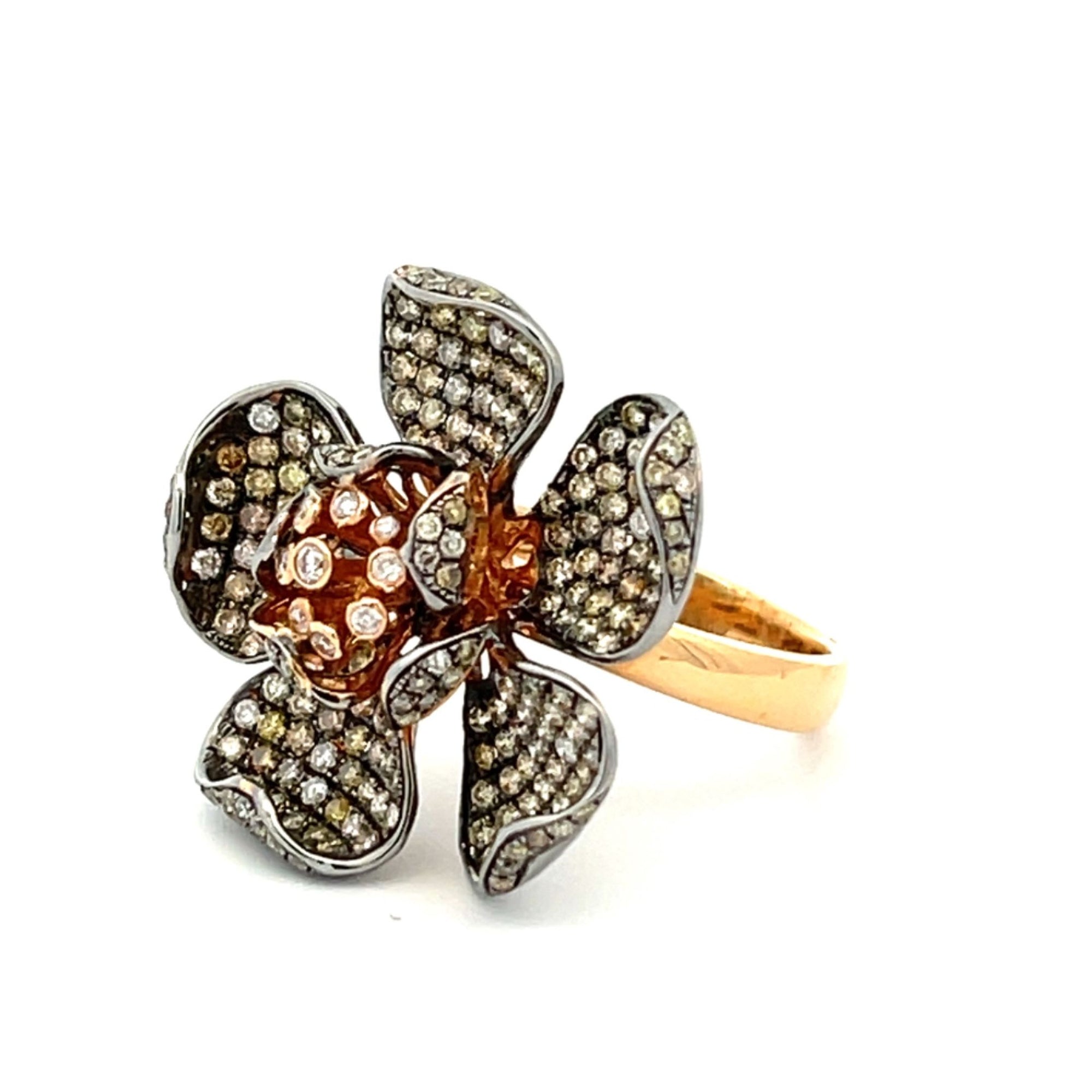 Diamond Flower Ring