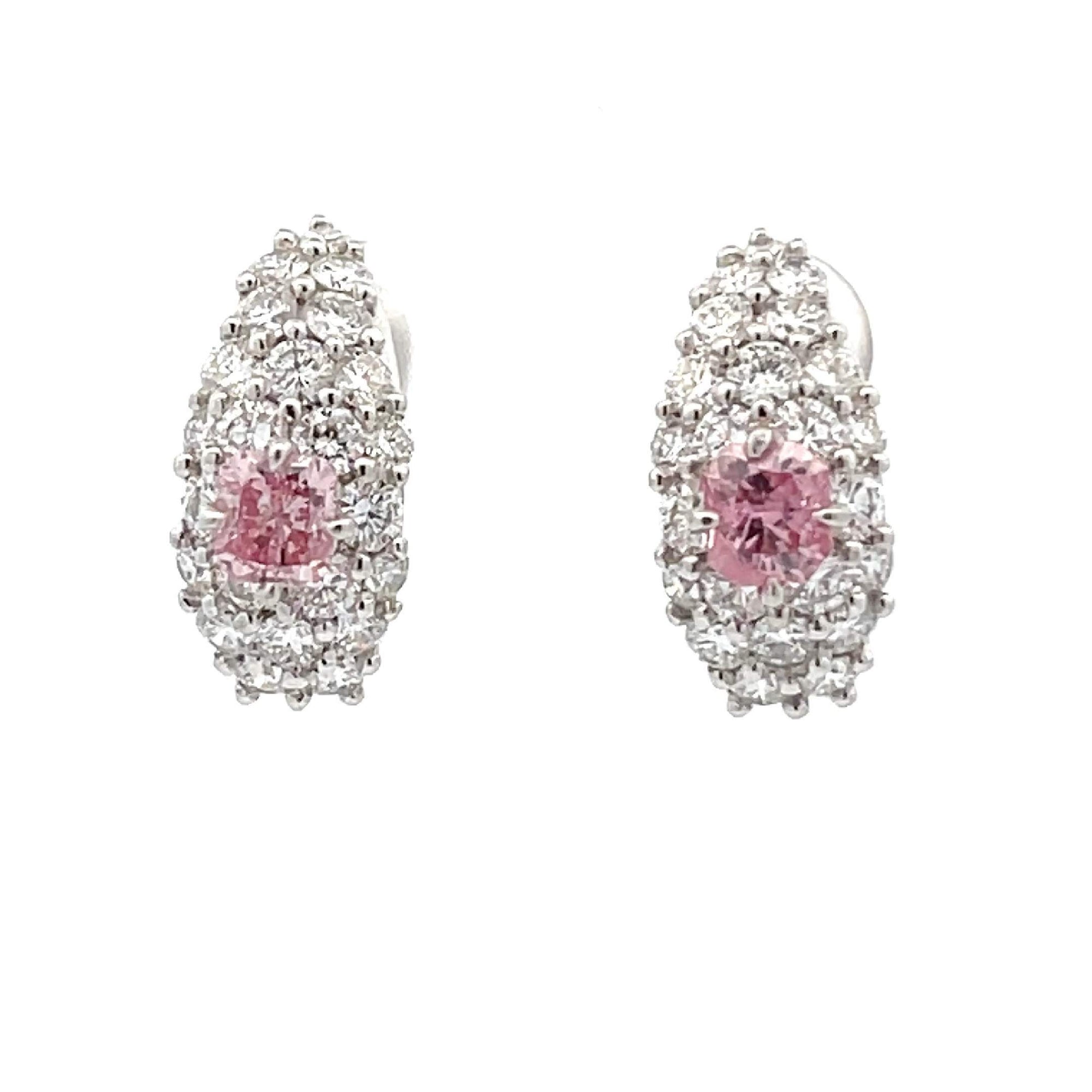 Pink Diamond Fashion Earrings