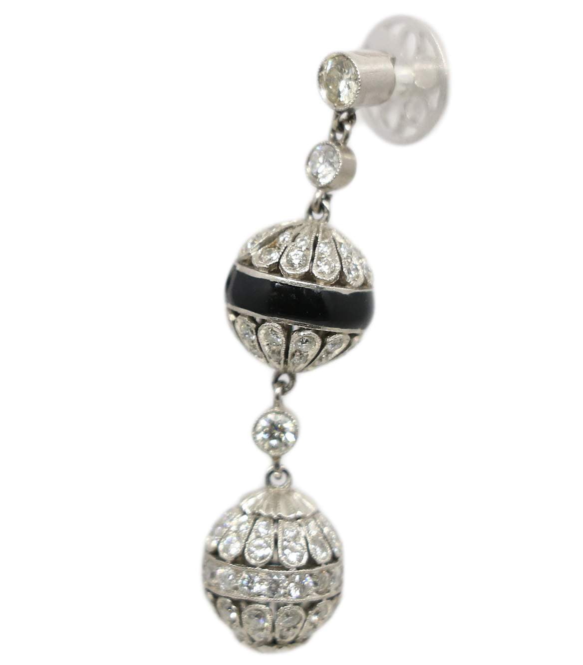 2.50 CTW DIAMOND BALL EARRINGS