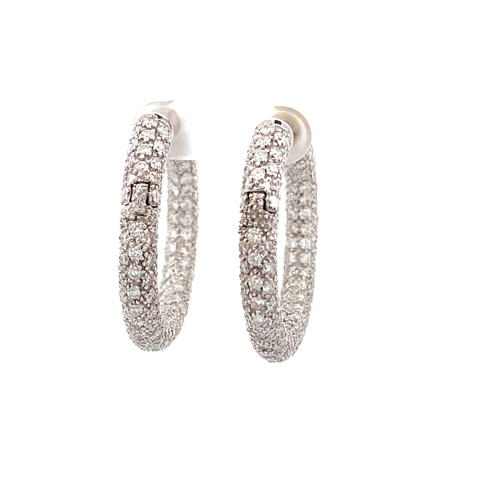 Diamond Hoop Earrings