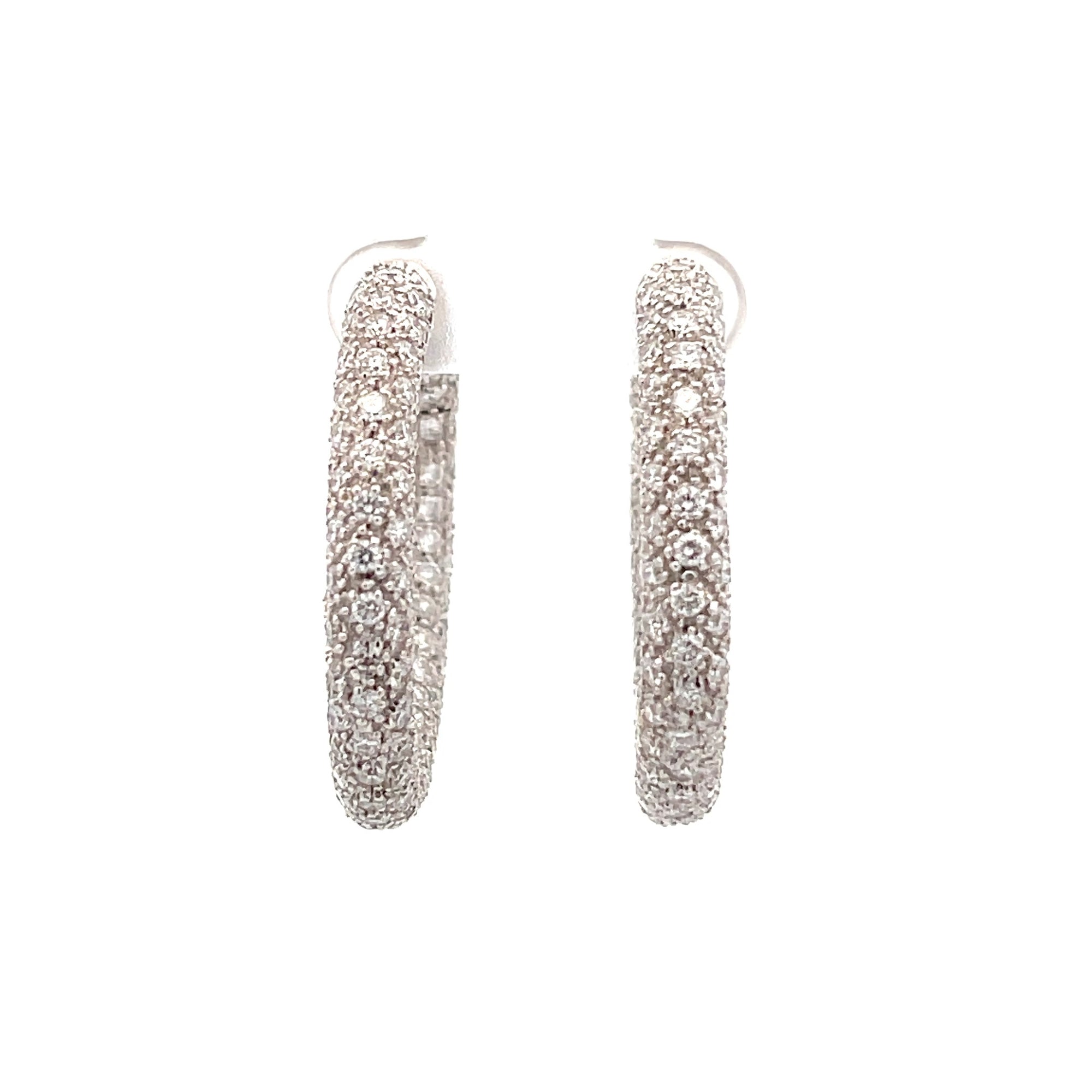 Diamond Hoop Earrings