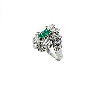 Emerald And Diamond Ring