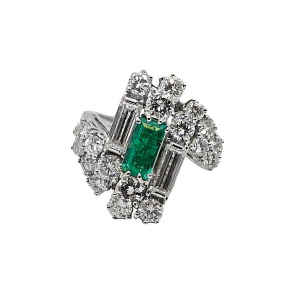 Emerald And Diamond Ring