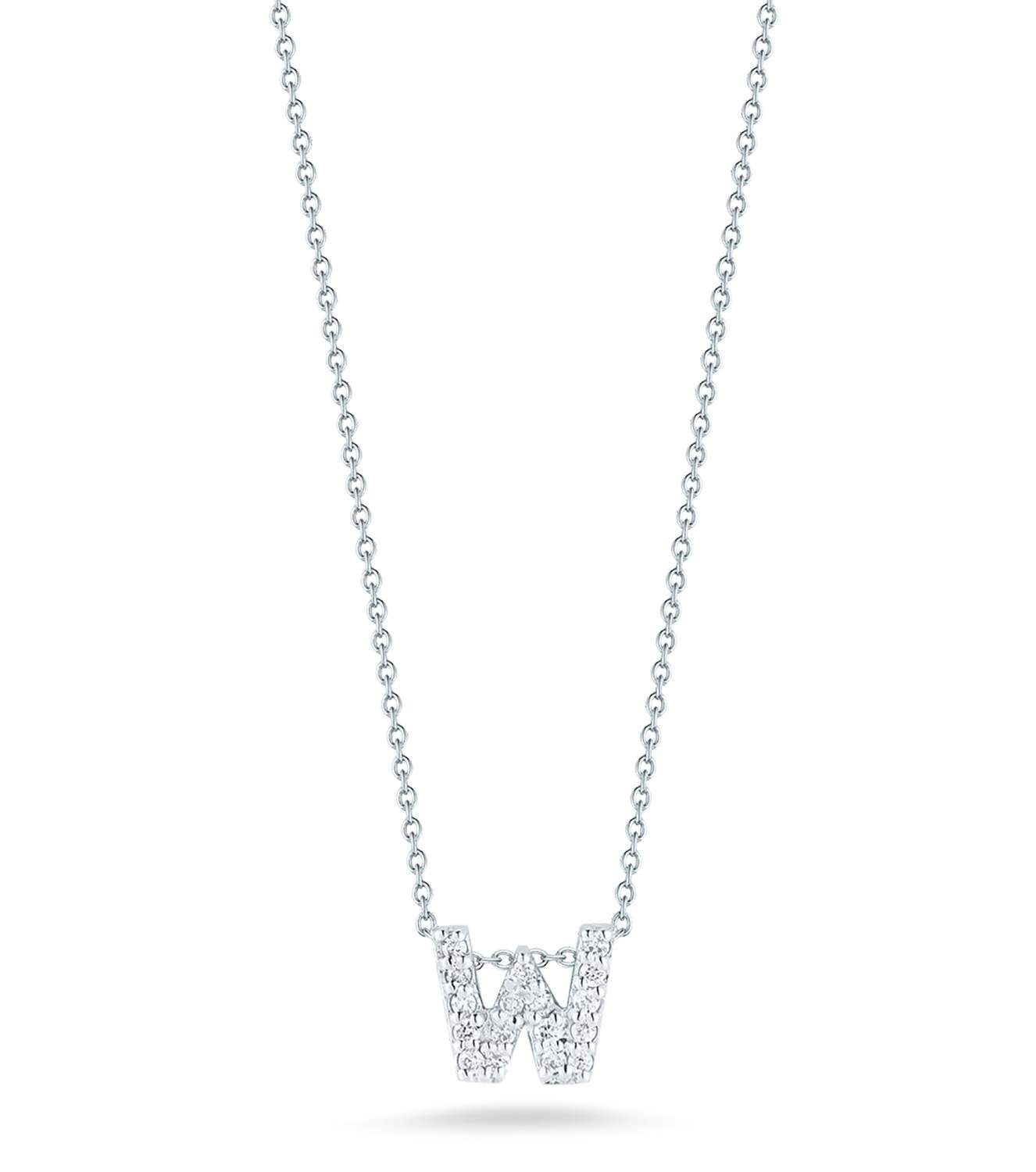 Roberto Coin Love Letter "W" Necklace