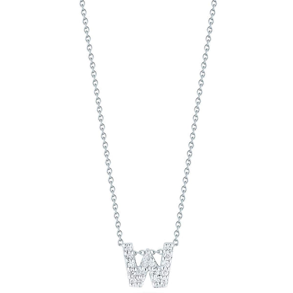 Roberto Coin Love Letter "W" Necklace