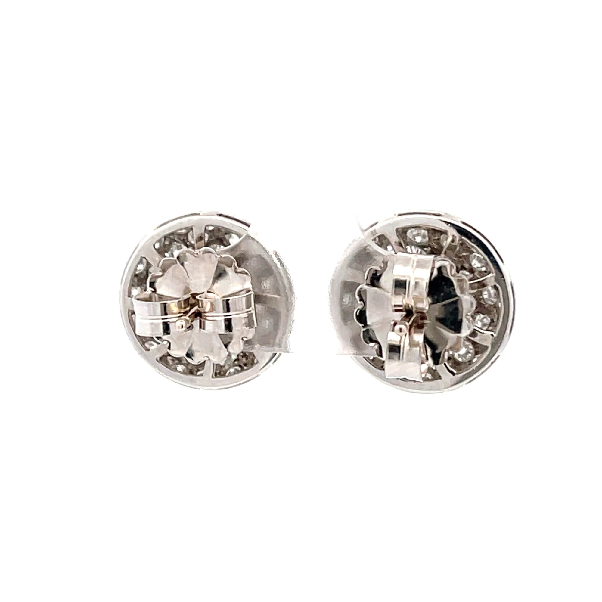 Diamond Button Earrings