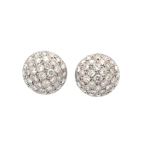 Diamond Button Earrings