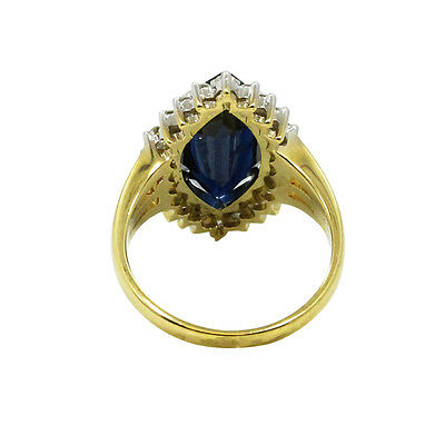 4.10 CTW SAPPHIRE AND DIAMOND RING