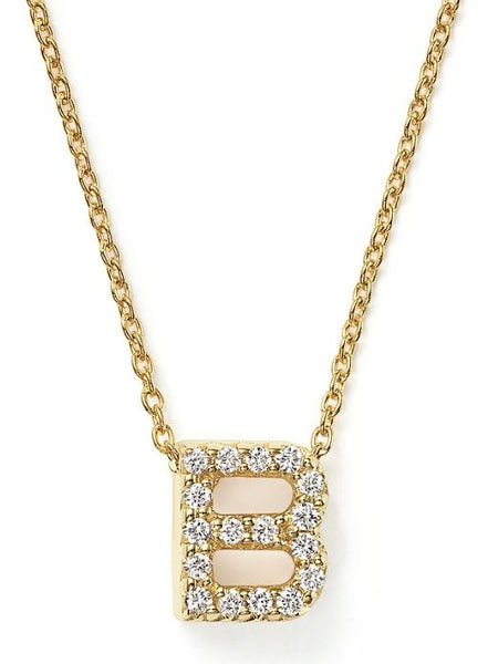 ROBERTO COIN LETTER "B" DIAMOND NECKLACE