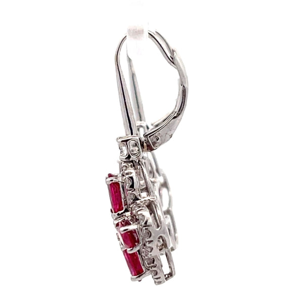 Ruby And Diamonds Earrings