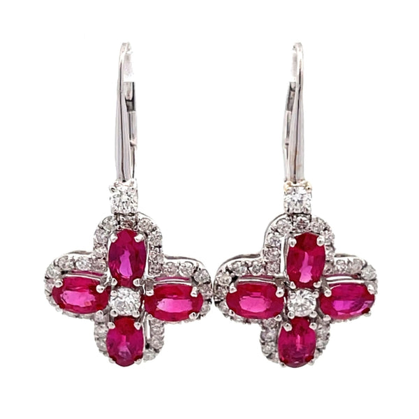 Ruby And Diamonds Earrings