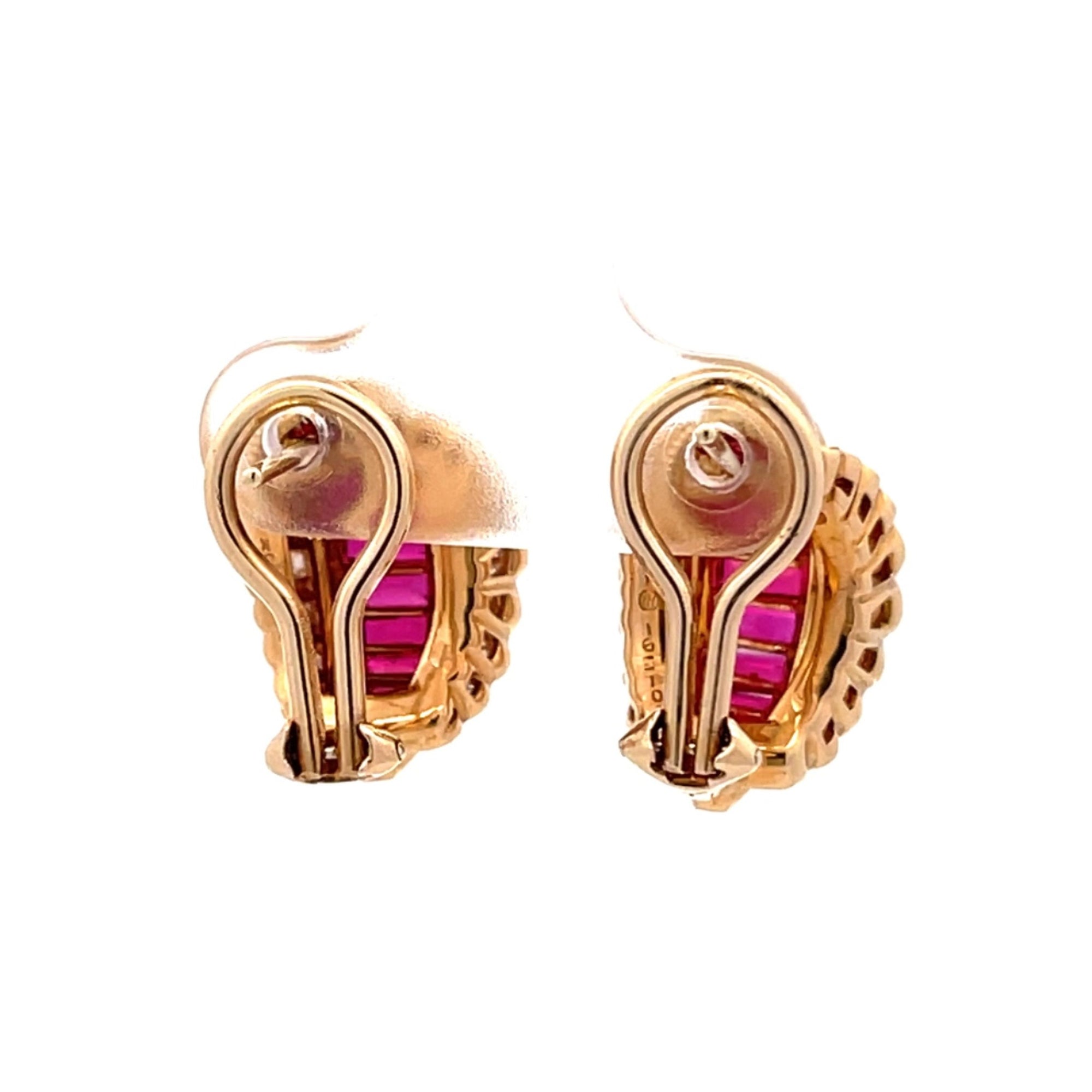 Hammerman Brothers Ruby And Diamond Earrings