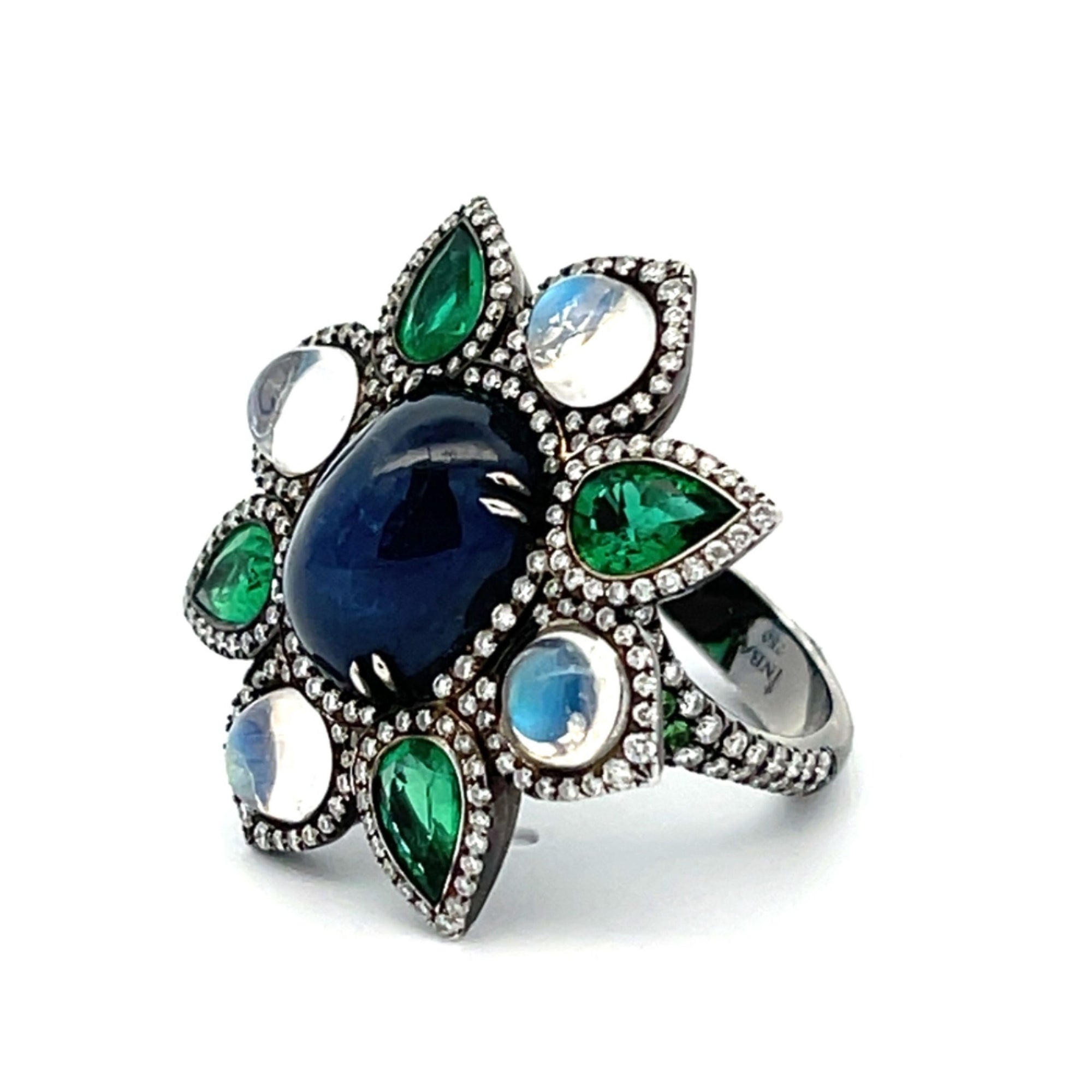 Inbar Multi-Stone Flower Ring