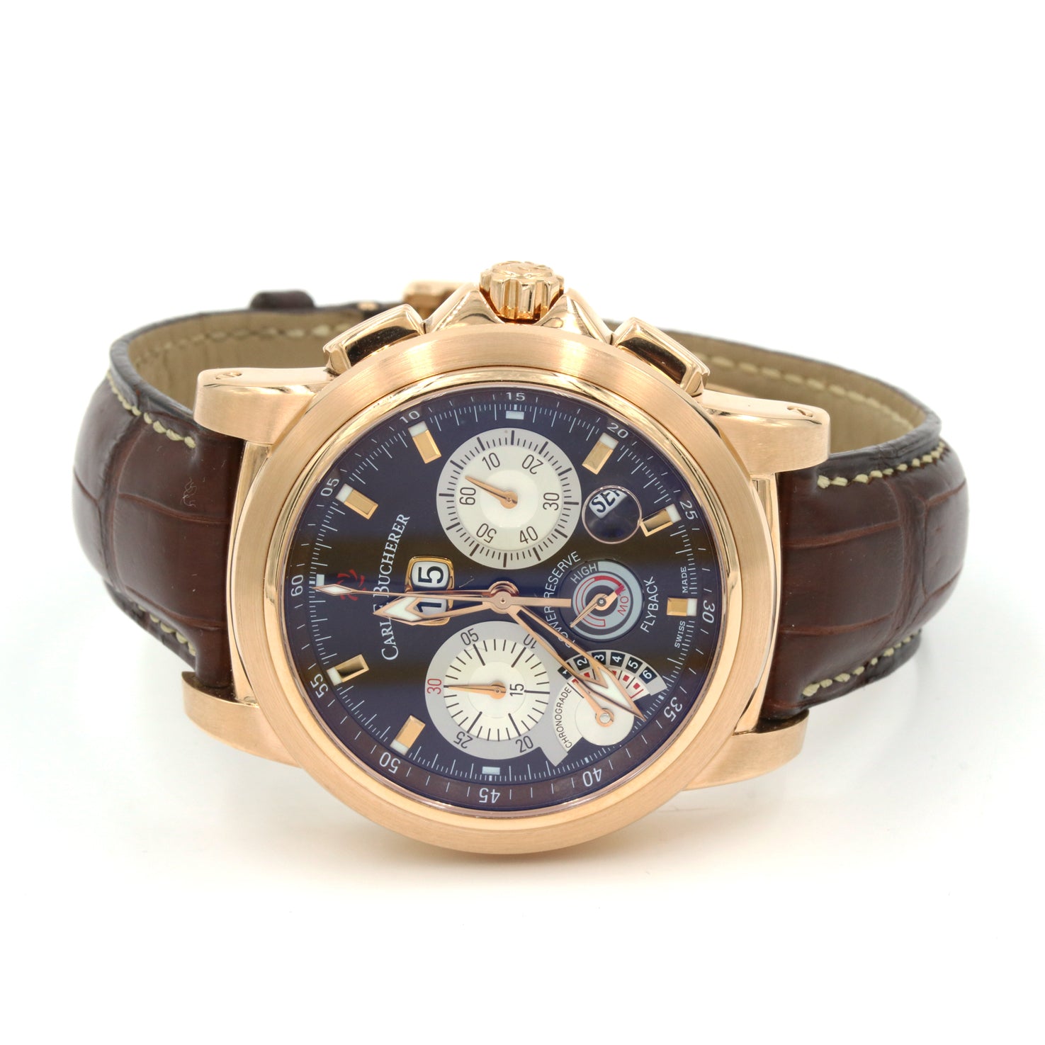 CARL F. BUCHERER PATRAVI 44MM AUTOMATIC FLYBACK CHRONOGRAPH WATCH