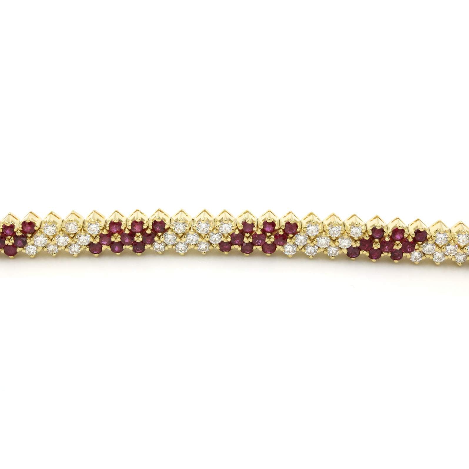 Ruby And Diamond Bracelet