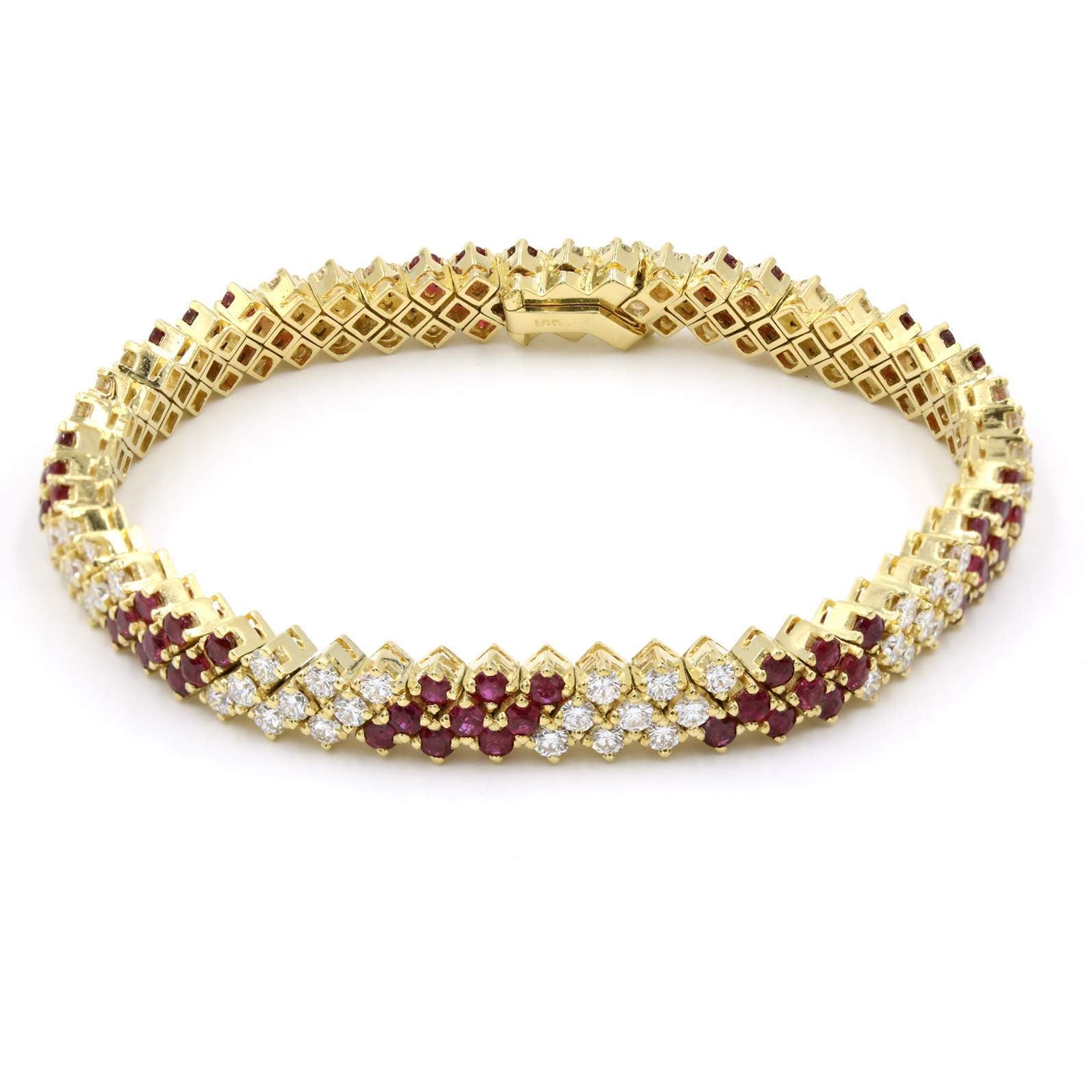 Ruby And Diamond Bracelet