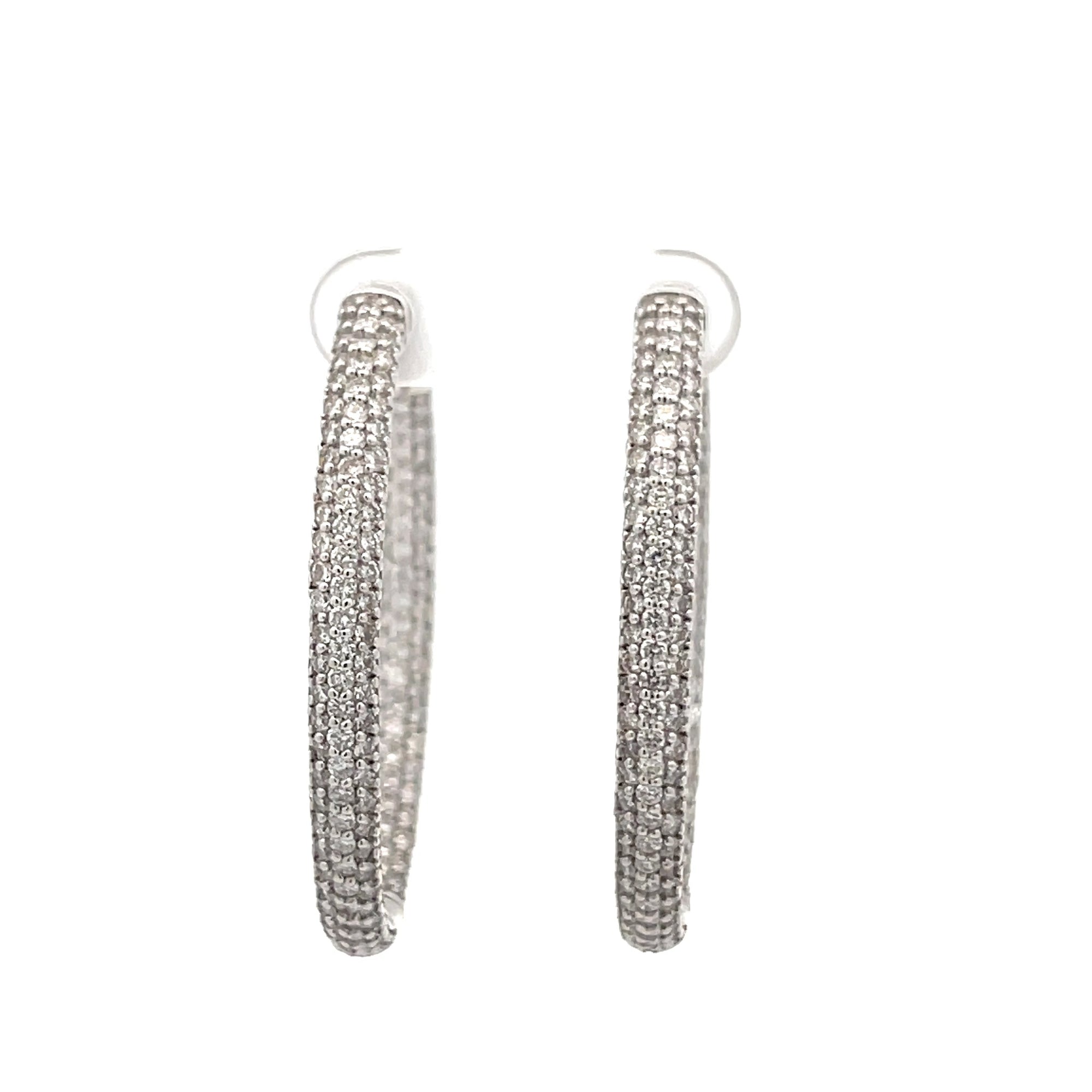 Diamond Hoop Earrings