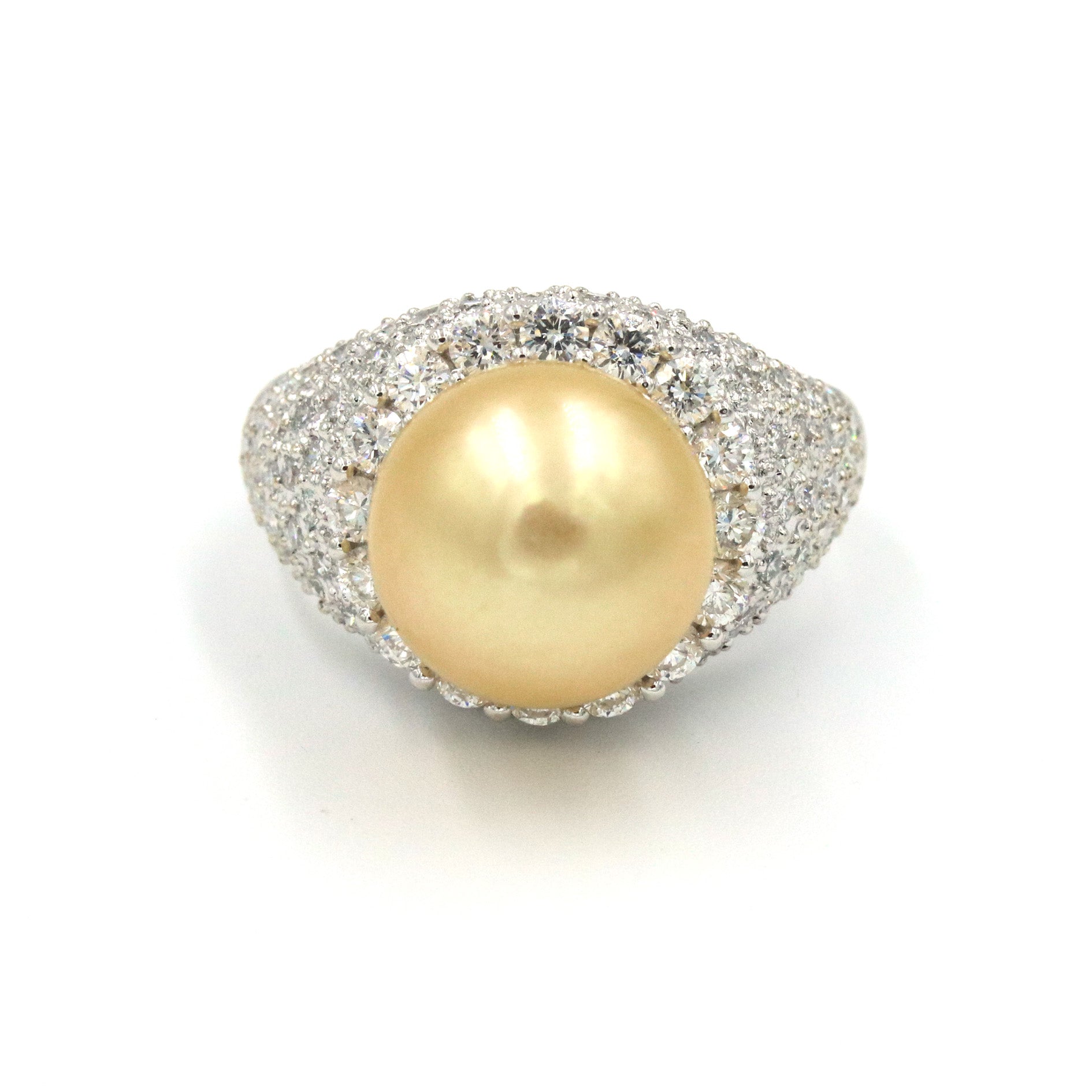 Pearl And Diamond Ring