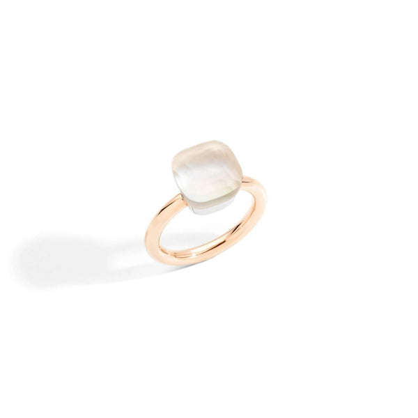 Pomellato Nudo White Topaz And Mother Of Pearl Ring