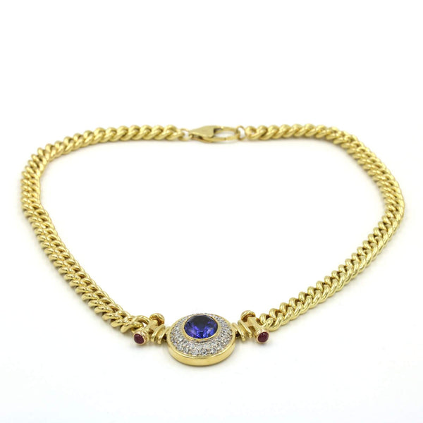 Tanzanite And Diamond Necklace