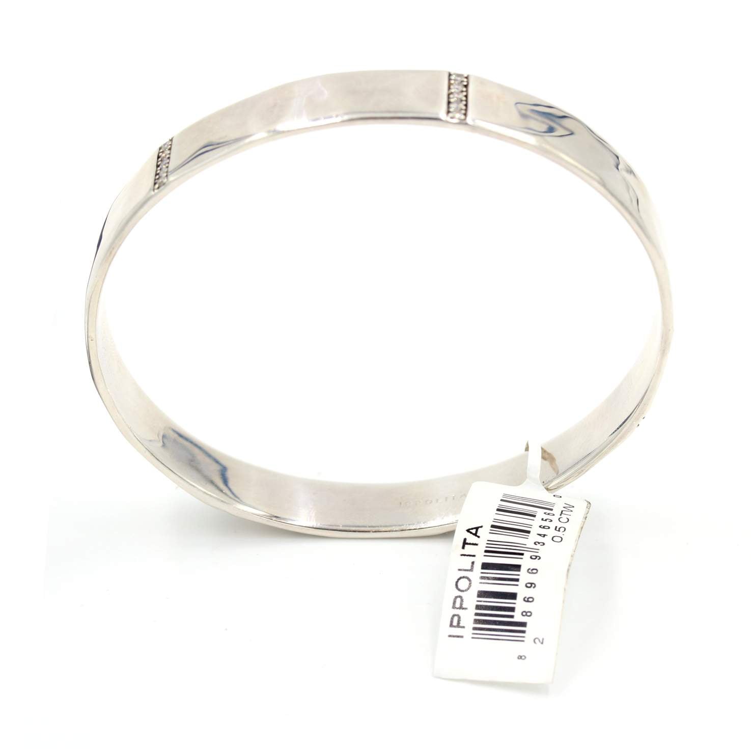 IPPOLITA STERLING SILVER  DIAMOND BANGLE