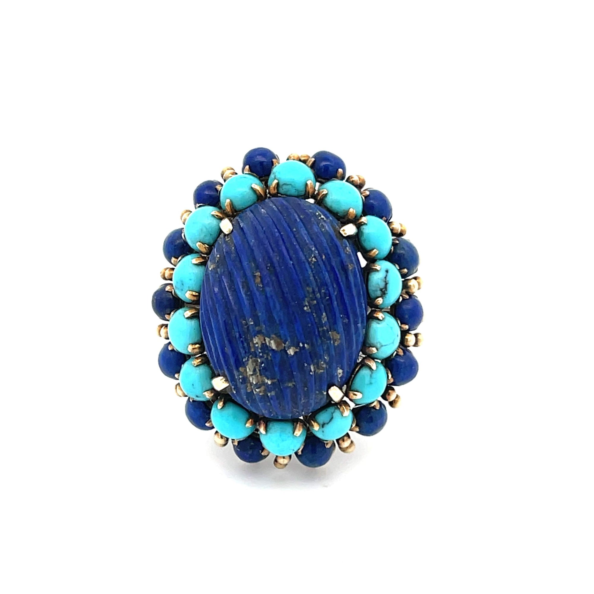 Turquoise And Lapis Lazuli Ring