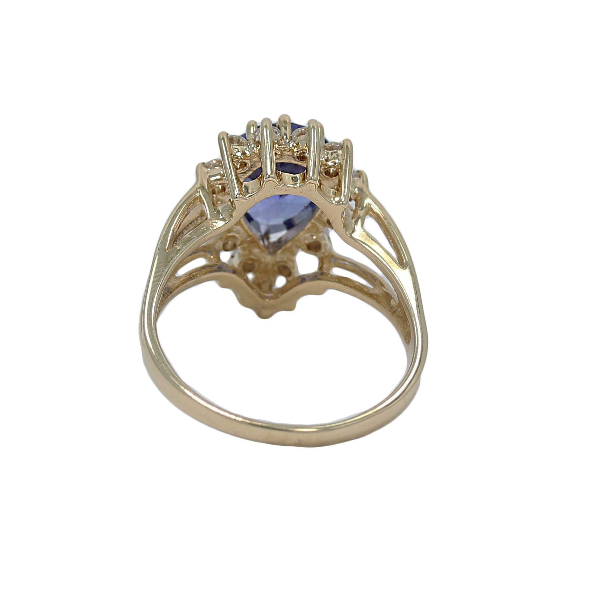 TANZANITE AND DIAMOND RING