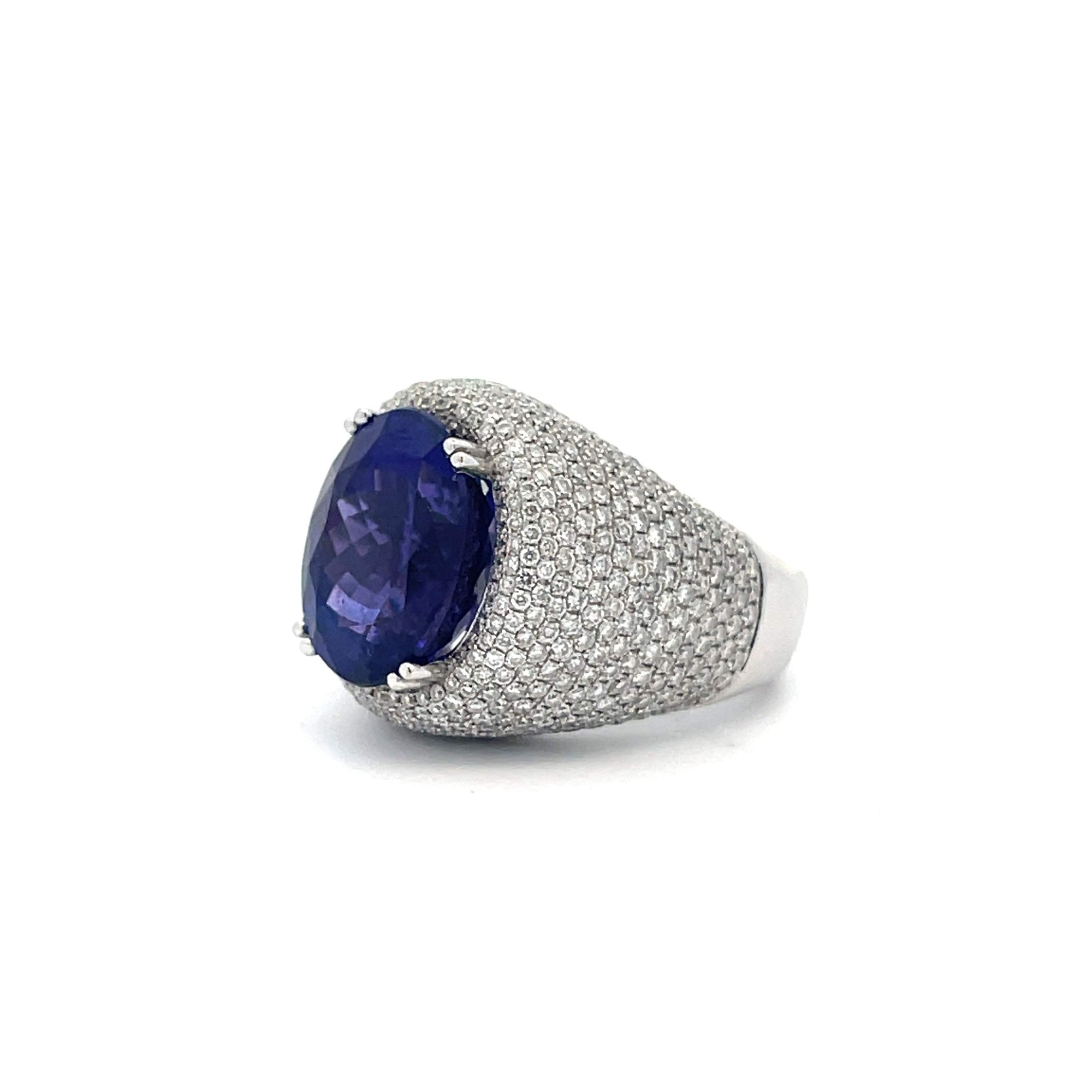 Tanzanite And Diamond Ring