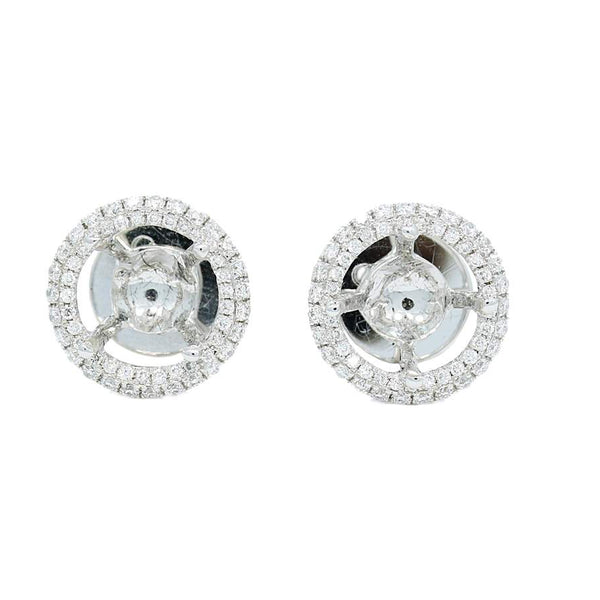 Diamond Halo Style Jacket Earrings