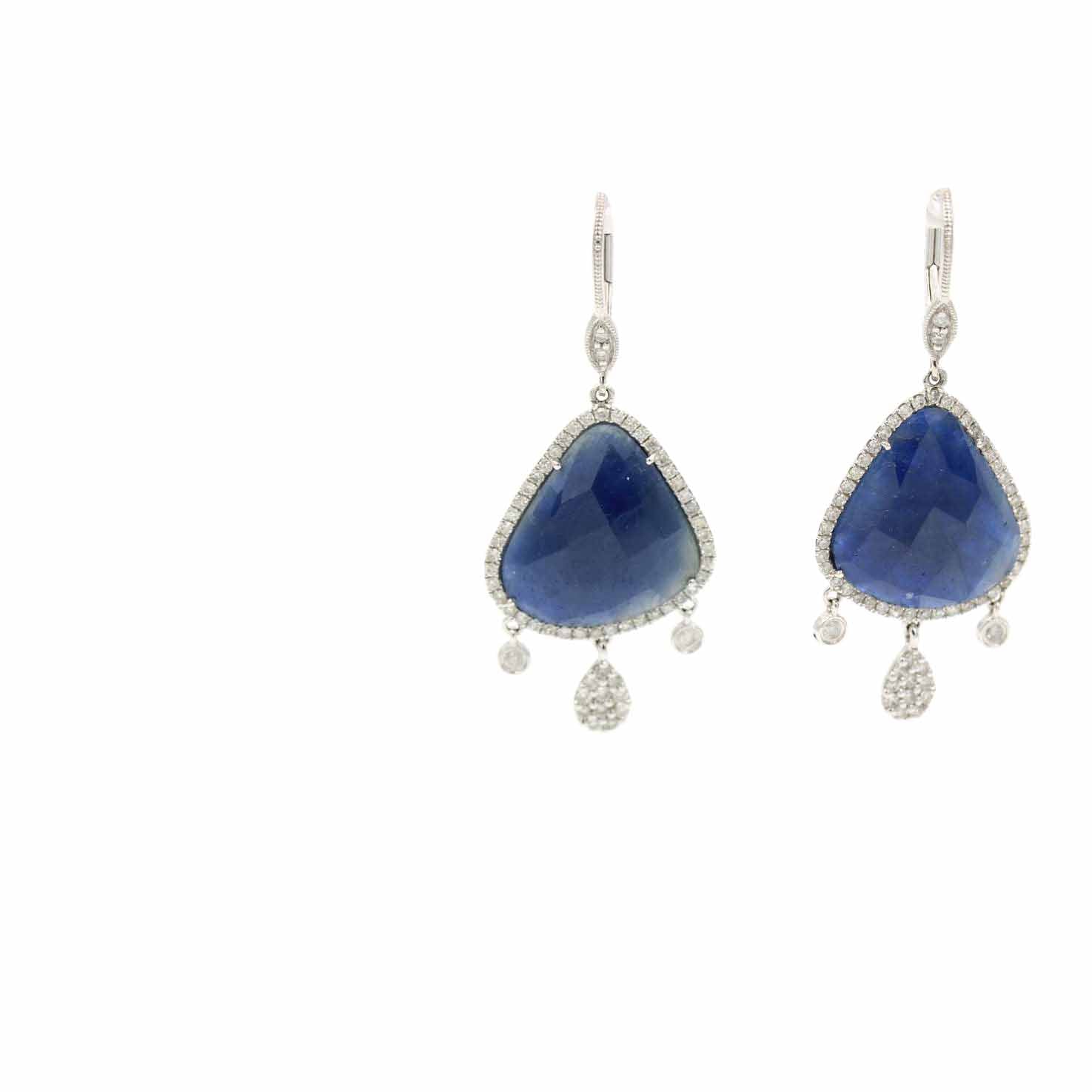 Meira T Sapphire And Diamond Earrings