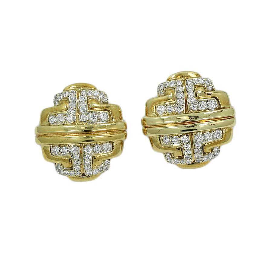 Diamond Fashion Button Earrings