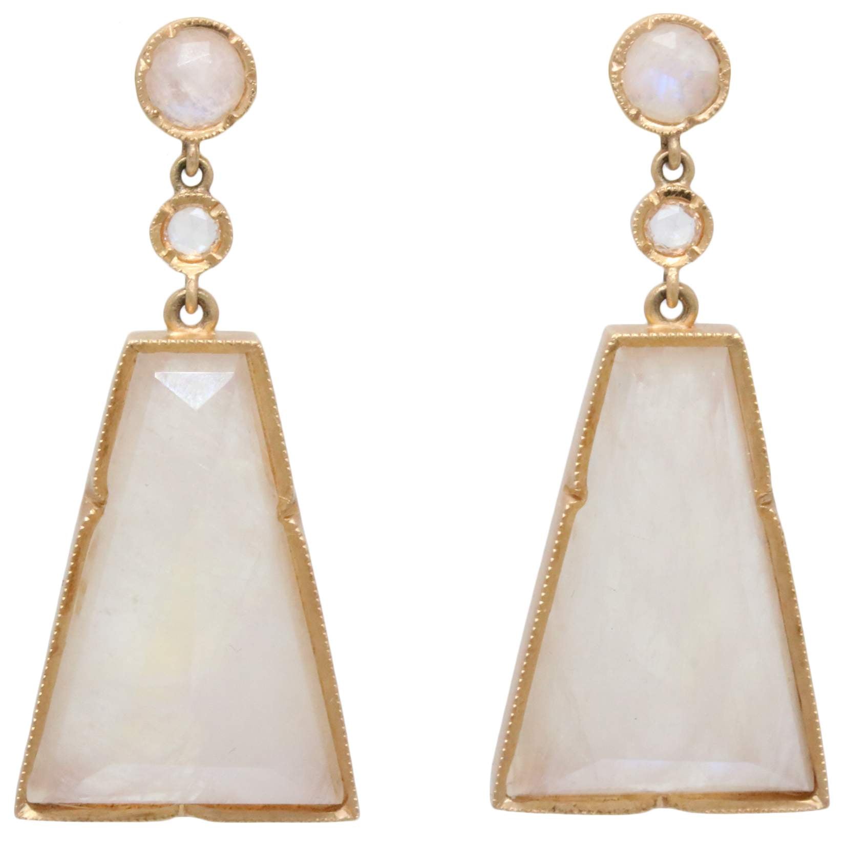 IRENE NEUWIRTH MOONSTONE DIAMOND EARRINGS