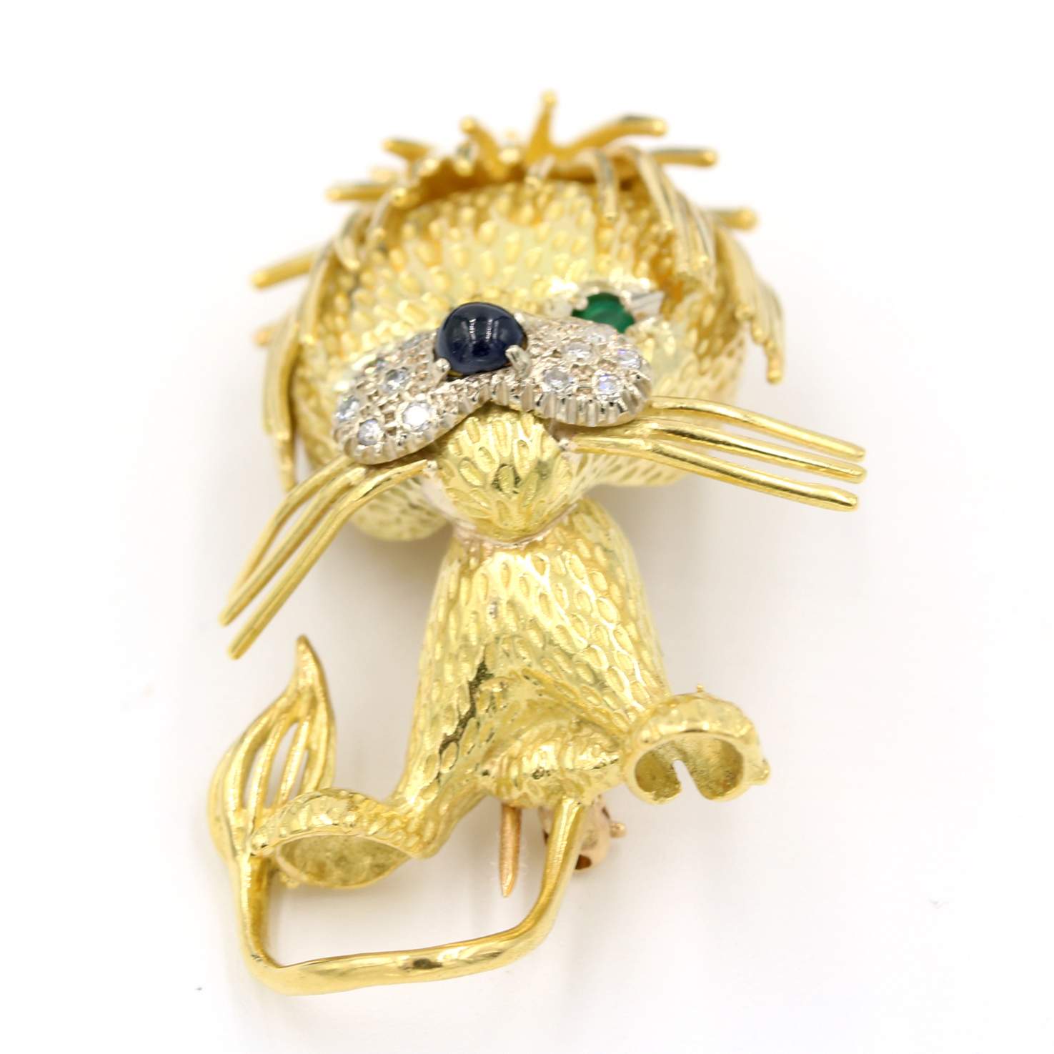 Gemstone Lion Pin