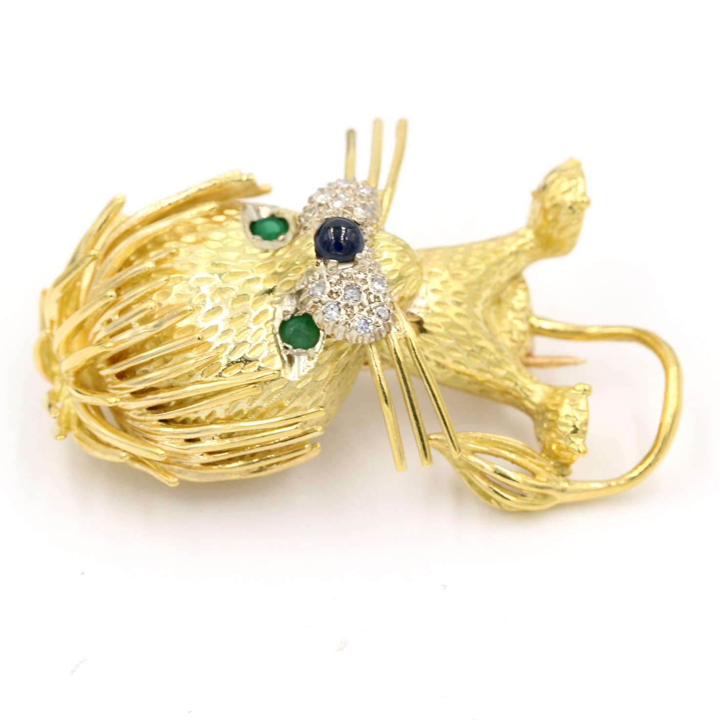 Gemstone Lion Pin