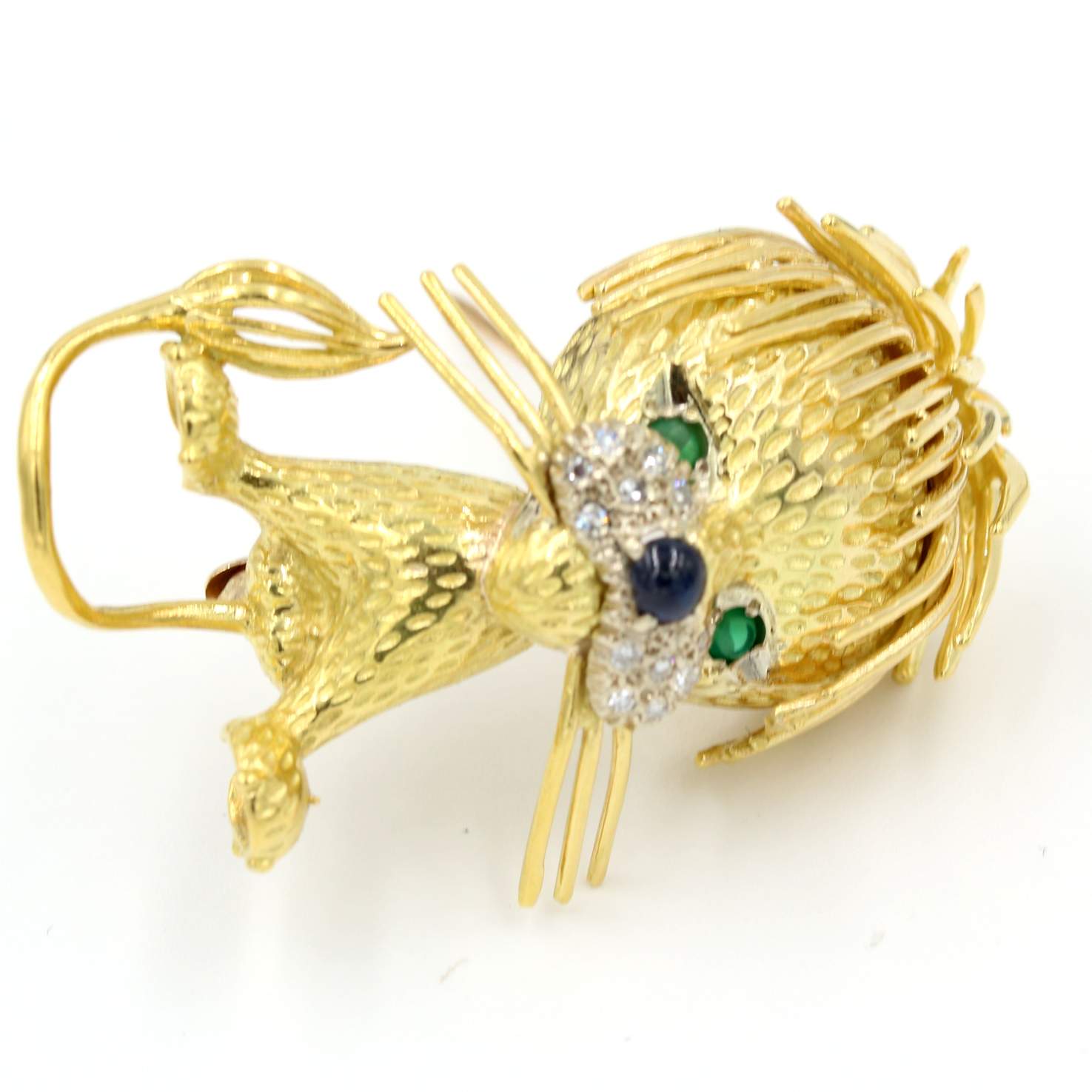 Gemstone Lion Pin