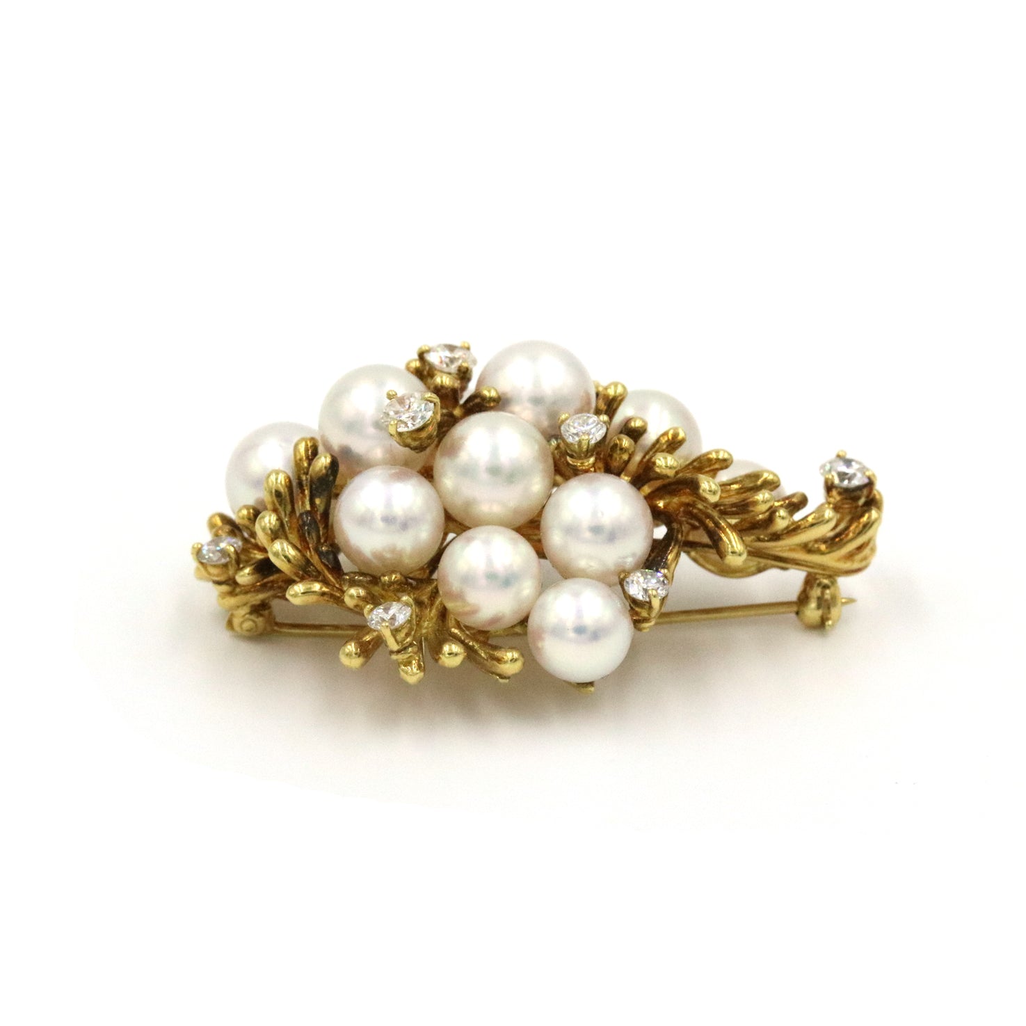 Kurt Wayne Pearl And Diamond Brooch