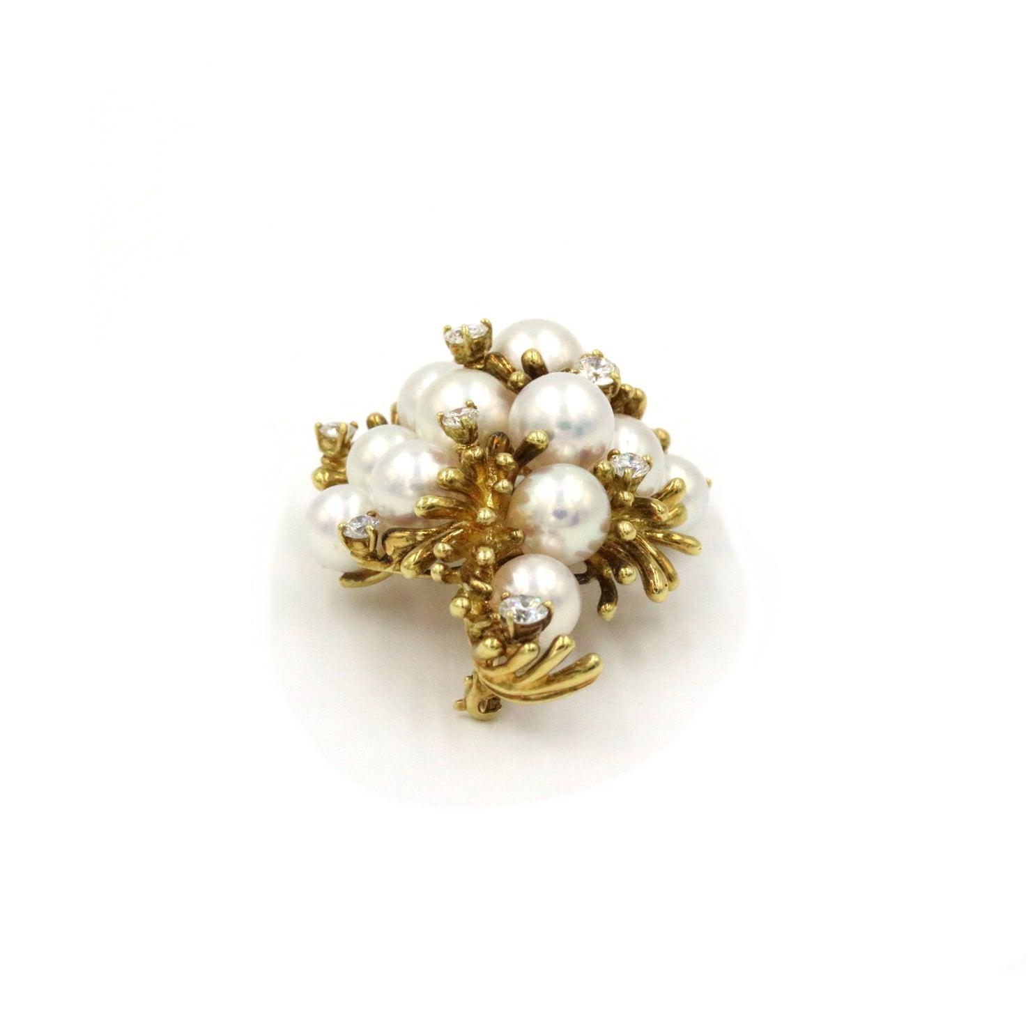 Kurt Wayne Pearl And Diamond Brooch