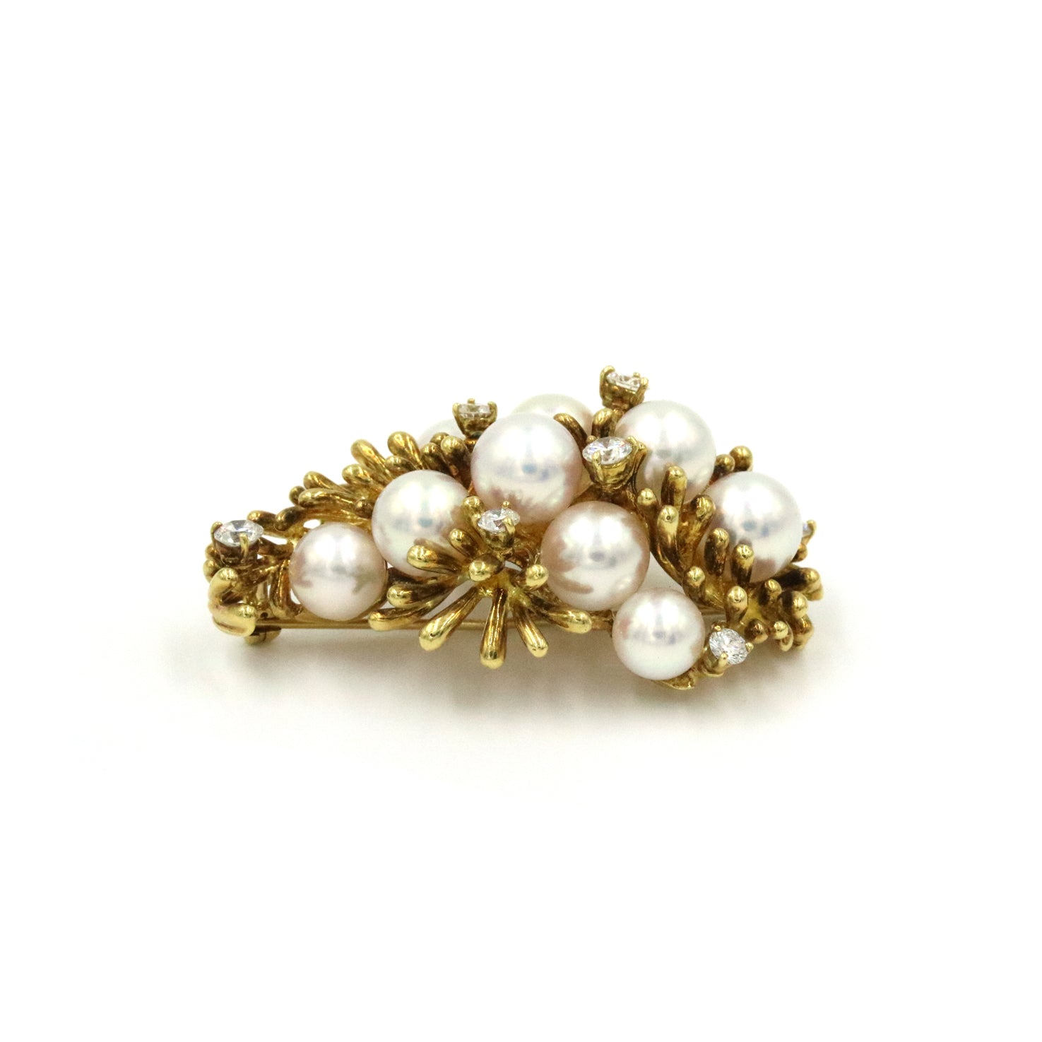 Kurt Wayne Pearl And Diamond Brooch