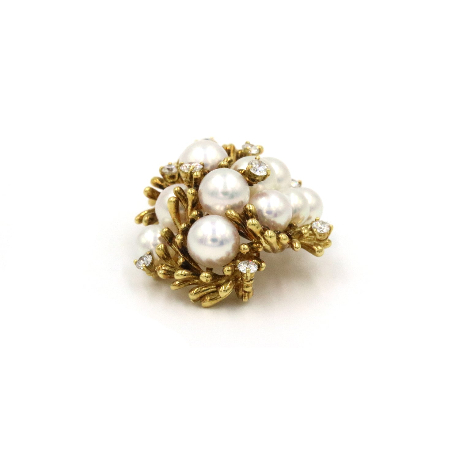 Kurt Wayne Pearl And Diamond Brooch