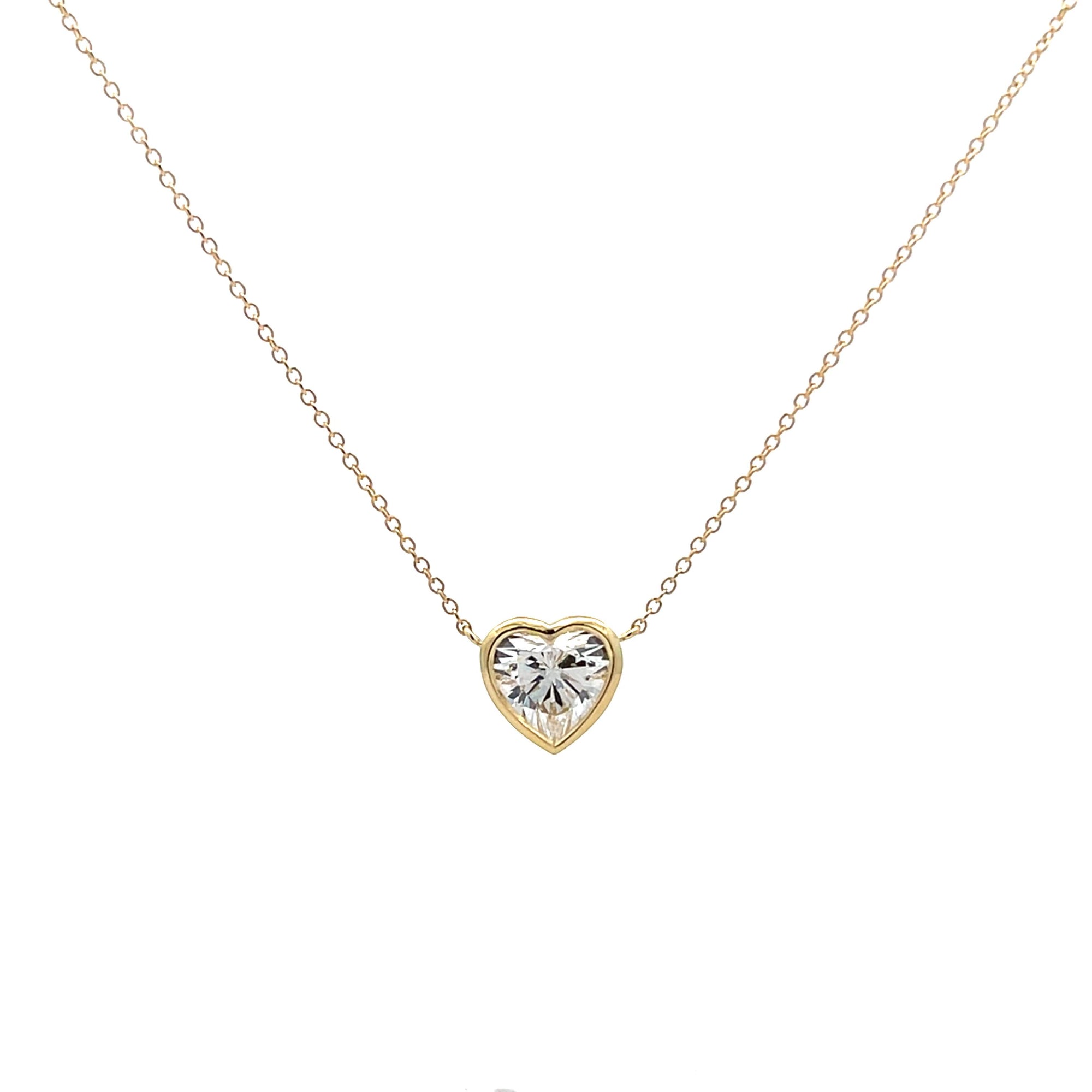 Heart Diamond Pendant Necklace