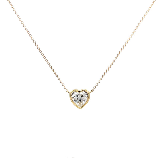 Heart Diamond Pendant Necklace