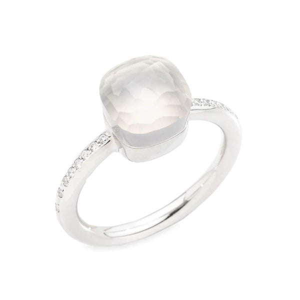 Pomellato Nudo Classic Quartz And Diamond Ring