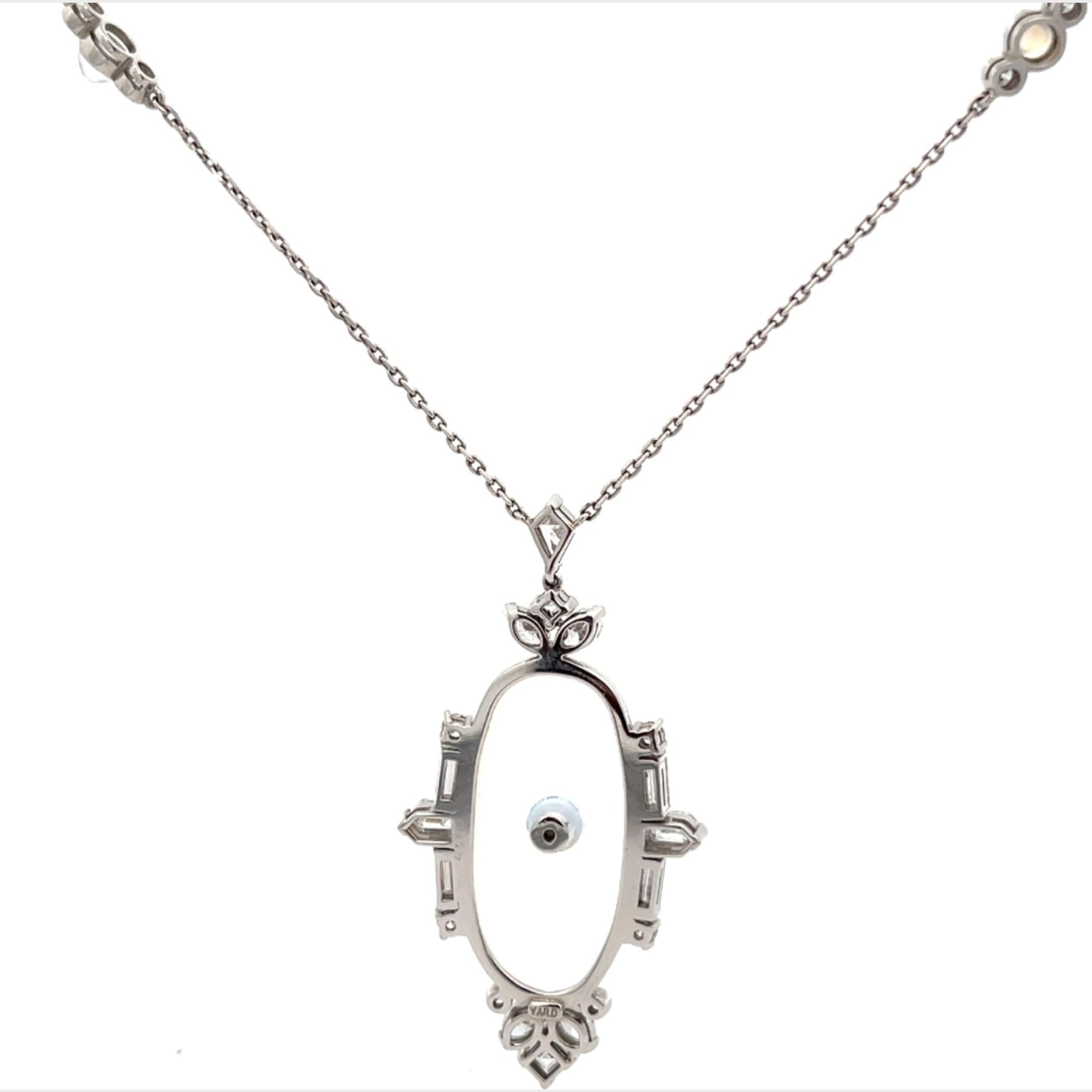Moonstone And Diamond Necklace