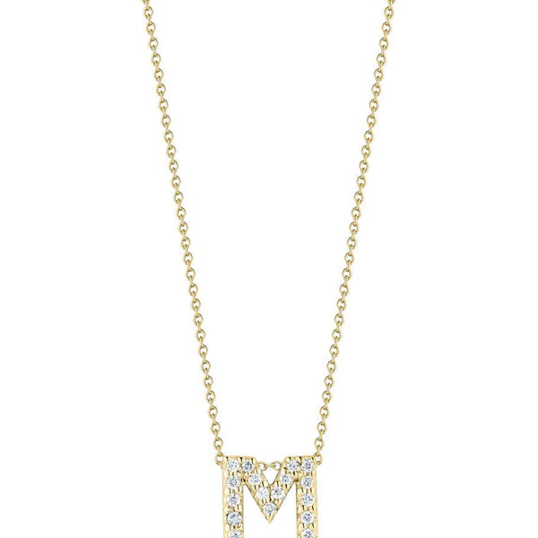 Roberto Coin Love Letter "M" Pendant Necklace