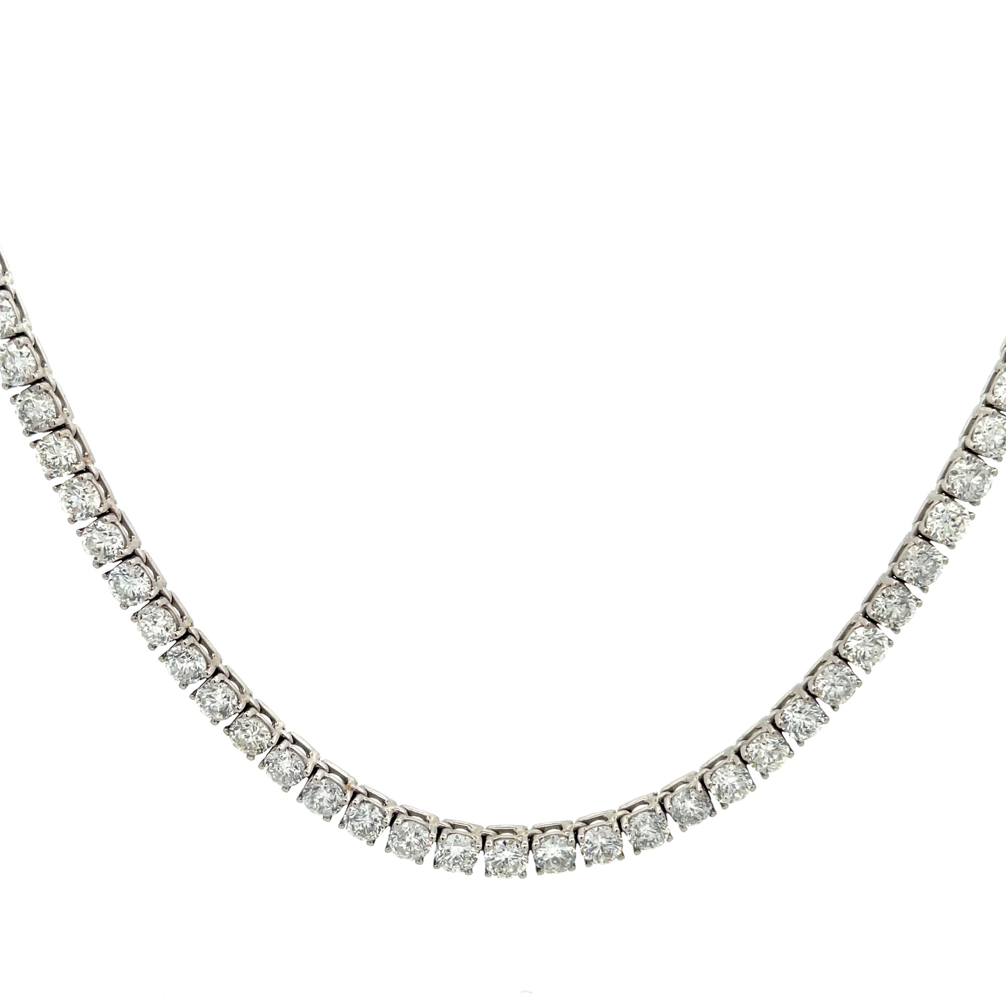 Classic Diamond Straight Tennis Necklace