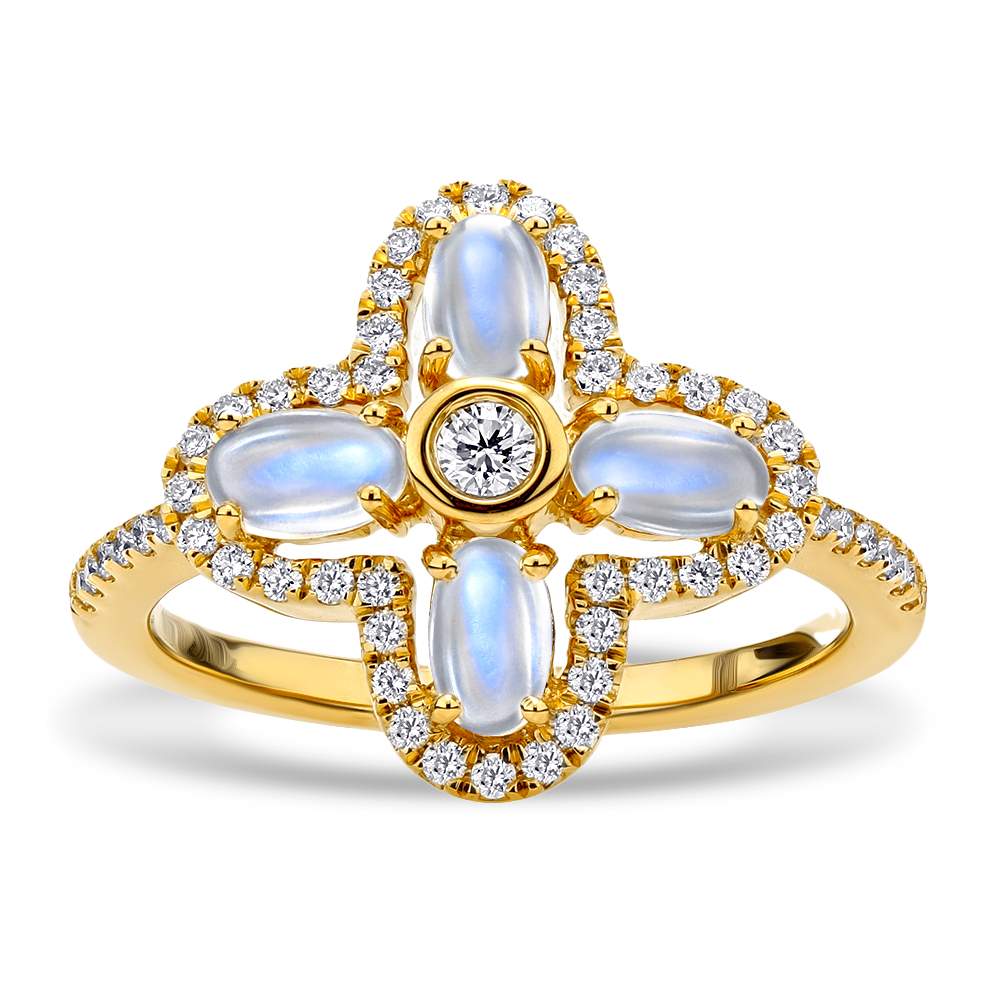 Mark Henry Moonstone Clover Ring