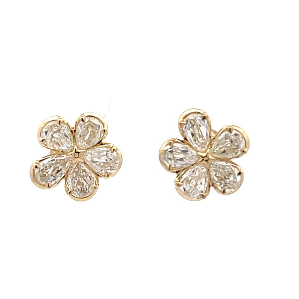 Christopher Design Crisscut L'Amour Flower Earrings