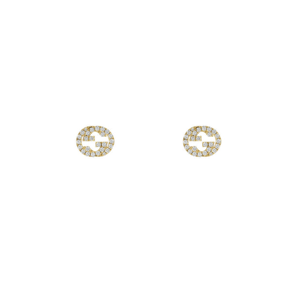 Gucci Interlocking "G" Diamond Stud Earrings